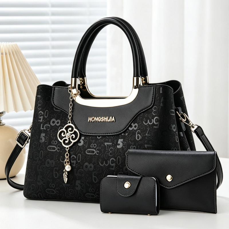 Luxury Bags With Zipper - Conjunto de 3 Bolsos de Mano
