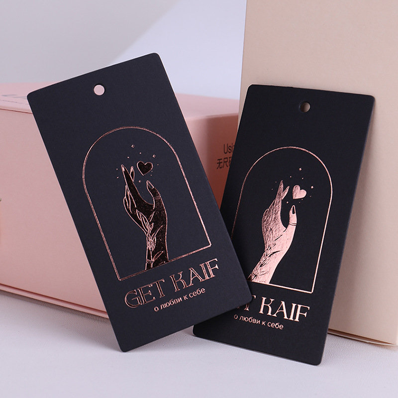 Luxury Bags And Shoes - Etiquetas Colgantes Personalizadas de Cartulina Negra