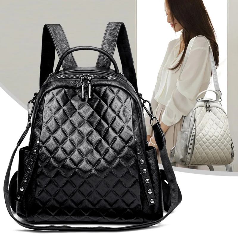 Mochila De Cuero genuino para  - Luxury Bags For School reseña y precio