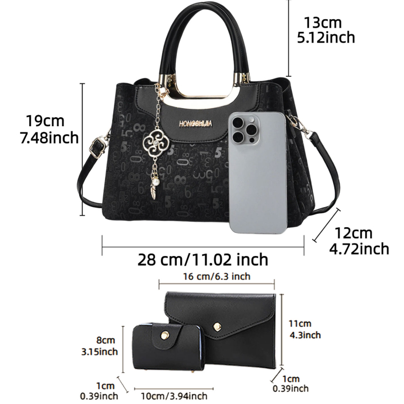 Conjunto de 3 Bolsos de Mano p - Luxury Bags With Zipper reseña y precio