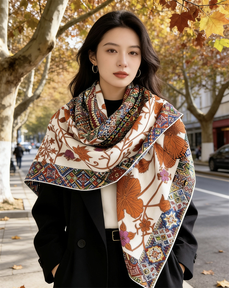 Bufanda de 30% Seda y 70% Lana - Luxury Bags Hong Kong reseña y precio