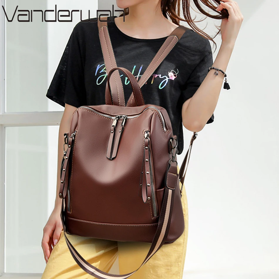 Mochila De cuero suave para es - Luxury Bags For School reseña y precio
