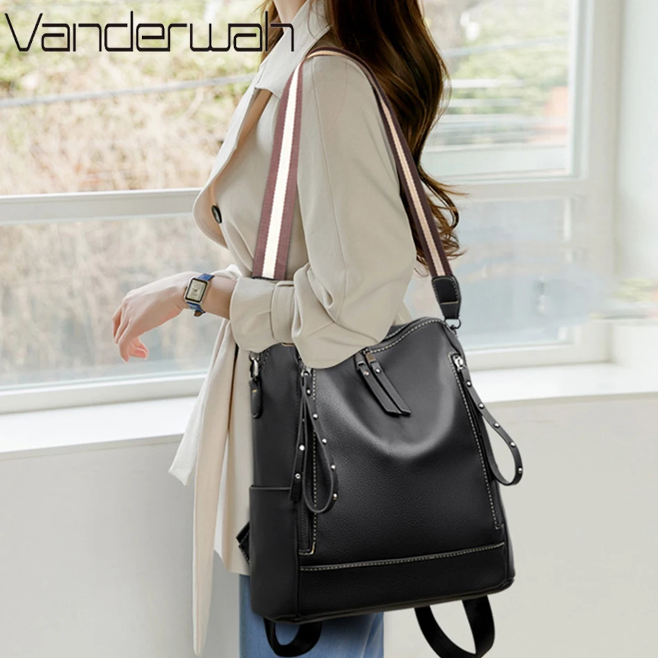 Mochila De cuero suave para es - Luxury Bags For School reseña y precio