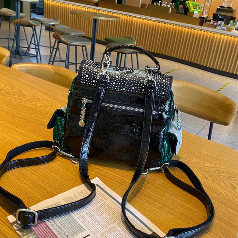Mochila De Cuero PU con diaman - Luxury Bags For School reseña y precio
