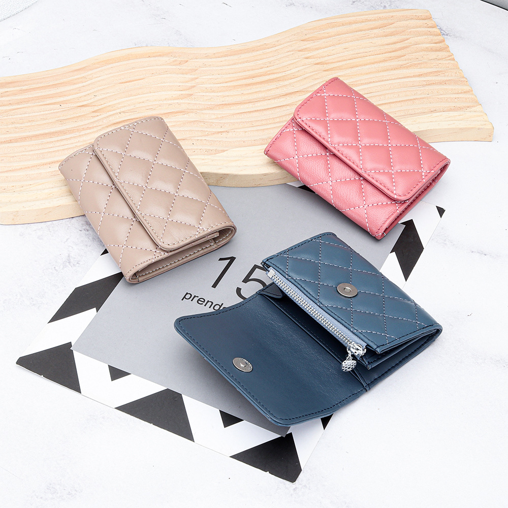 Tarjetero acolchado de piel de - Luxury Bags Brand Names reseña y precio