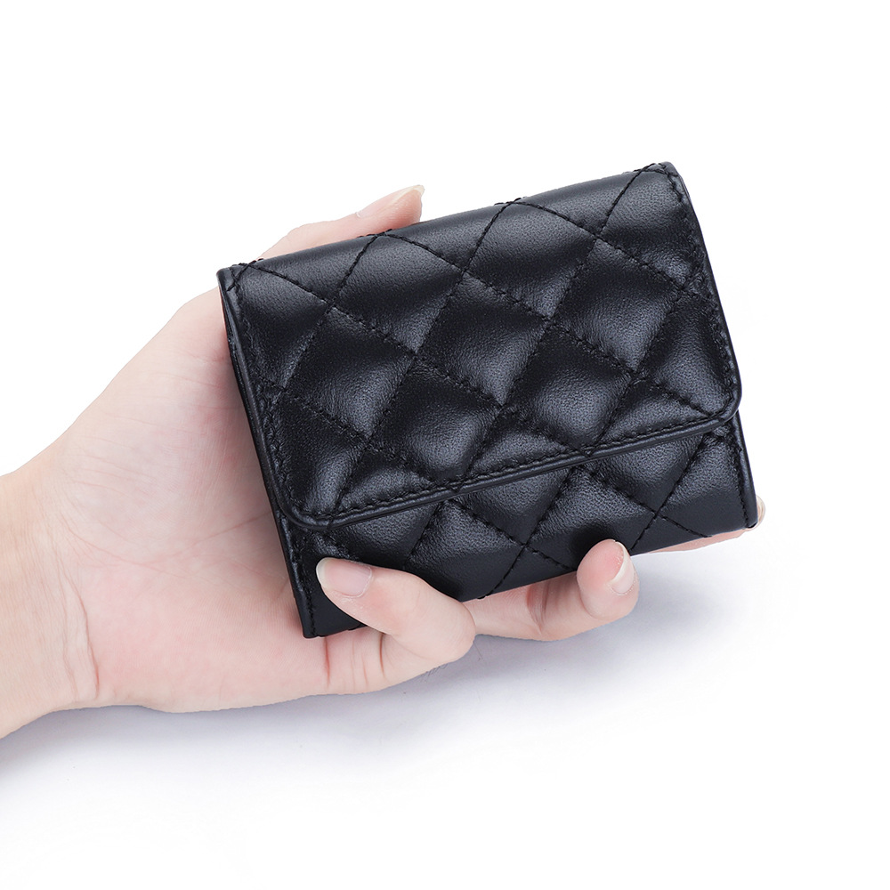 Tarjetero acolchado de piel de - Luxury Bags Brand Names reseña y precio